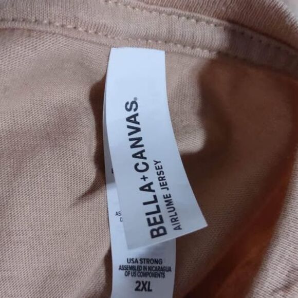 NWOT 2X Bella- Canvas Long Sleeve Cream Blouse C3844 - Picture 5 of 6